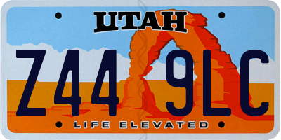 UT license plate Z449LC