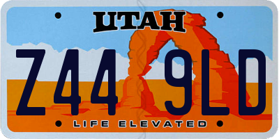 UT license plate Z449LD