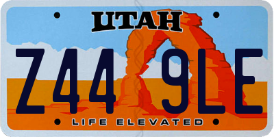 UT license plate Z449LE