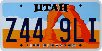UT license plate Z449LI