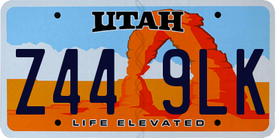 UT license plate Z449LK