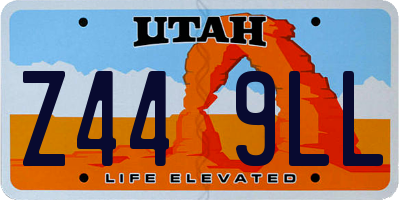 UT license plate Z449LL