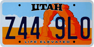 UT license plate Z449LO