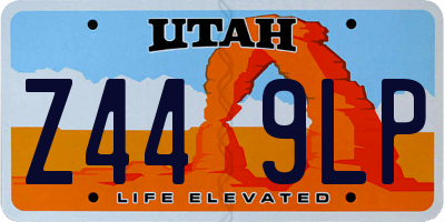 UT license plate Z449LP