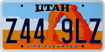 UT license plate Z449LZ