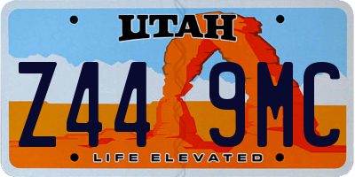 UT license plate Z449MC