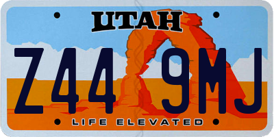 UT license plate Z449MJ
