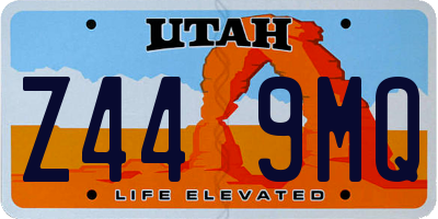 UT license plate Z449MQ