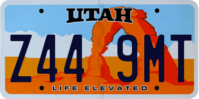 UT license plate Z449MT