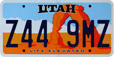 UT license plate Z449MZ