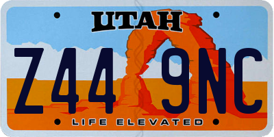 UT license plate Z449NC
