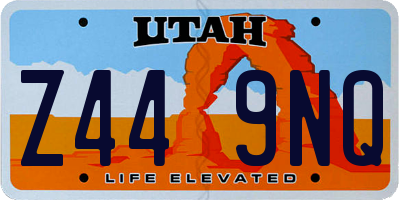 UT license plate Z449NQ