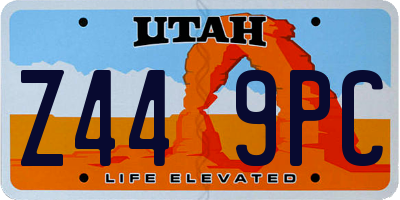 UT license plate Z449PC