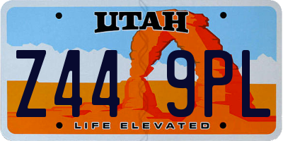 UT license plate Z449PL