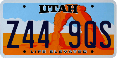 UT license plate Z449QS