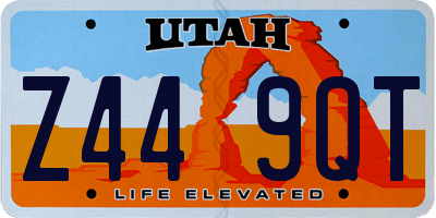 UT license plate Z449QT