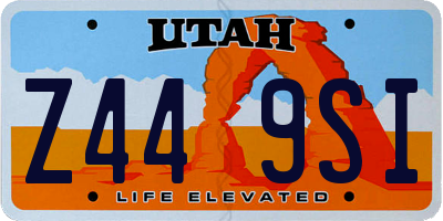 UT license plate Z449SI