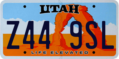 UT license plate Z449SL