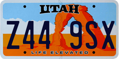UT license plate Z449SX