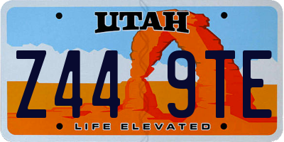 UT license plate Z449TE
