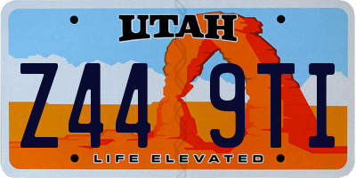 UT license plate Z449TI