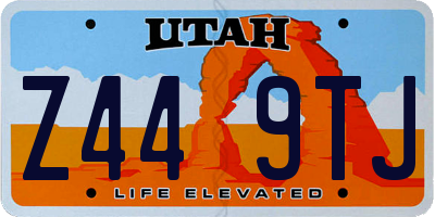 UT license plate Z449TJ