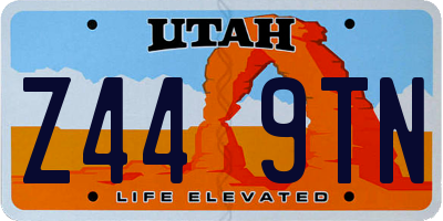 UT license plate Z449TN