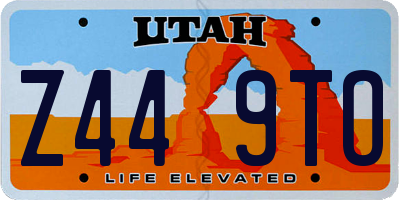 UT license plate Z449TO