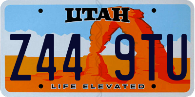 UT license plate Z449TU