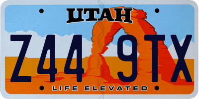 UT license plate Z449TX