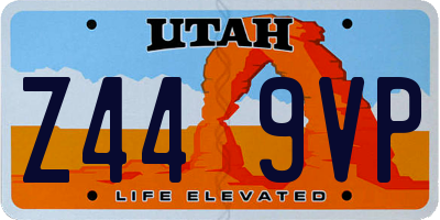 UT license plate Z449VP