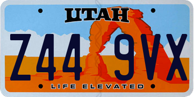 UT license plate Z449VX