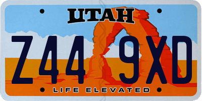 UT license plate Z449XD