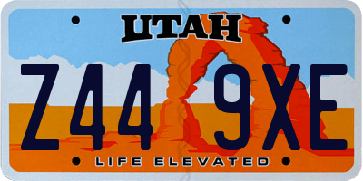 UT license plate Z449XE