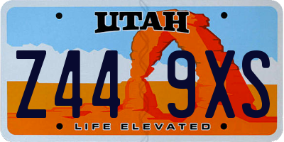 UT license plate Z449XS
