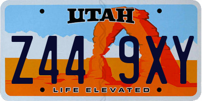 UT license plate Z449XY