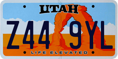 UT license plate Z449YL