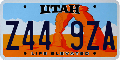 UT license plate Z449ZA