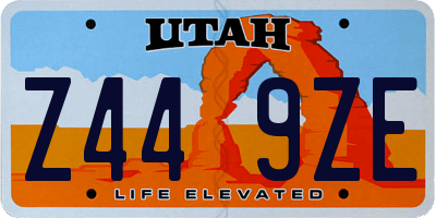 UT license plate Z449ZE