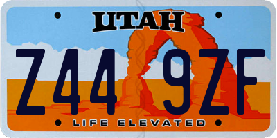 UT license plate Z449ZF