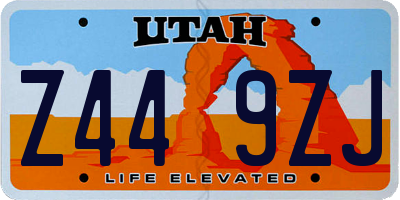 UT license plate Z449ZJ