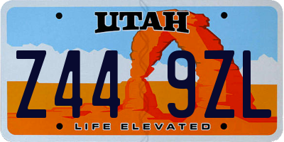 UT license plate Z449ZL