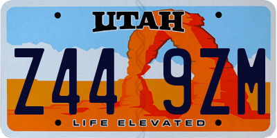 UT license plate Z449ZM