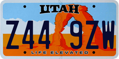 UT license plate Z449ZW