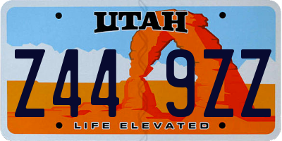 UT license plate Z449ZZ