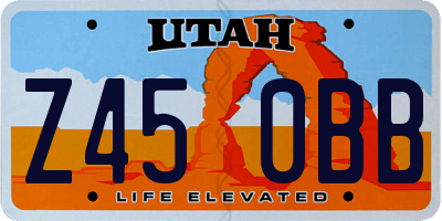 UT license plate Z450BB