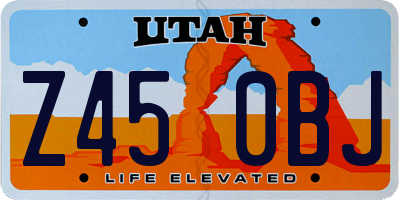 UT license plate Z450BJ