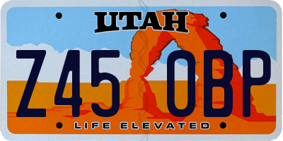 UT license plate Z450BP