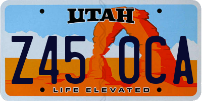 UT license plate Z450CA