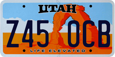 UT license plate Z450CB